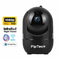 В изображението на WiFi Camera FipTec LV06B са включени графични елементи, които илюстрират и обясняват основните характеристики на продукта.